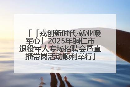「戎创新时代·就业暖军心」2025年铜仁市退役军人专场招聘会暨直播带岗活动顺利举行
