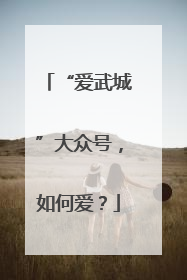 “爱武城”大众号，如何爱？