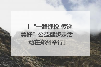 “一路纯悦 传递美好”公益健步走活动在郑州举行