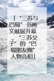 “三苏与巴蜀”书画文献展开幕，“三苏父子”的“巴蜀朋友圈”人物亮相