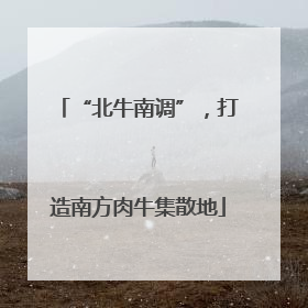 “北牛南调”，打造南方肉牛集散地