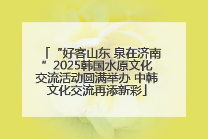 “好客山东 泉在济南”2025韩国水原文化交流活动圆满举办 中韩文化交流再添新彩