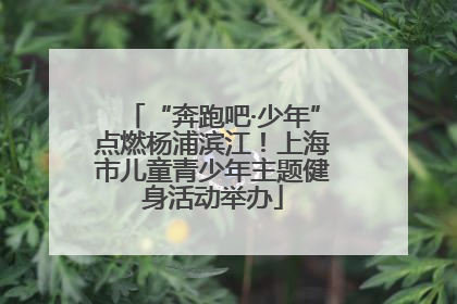 “奔跑吧·少年”点燃杨浦滨江！上海市儿童青少年主题健身活动举办