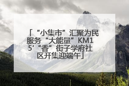 “小集市”汇聚为民服务“大能量”KM15′“香”街子学府社区开集迎端午