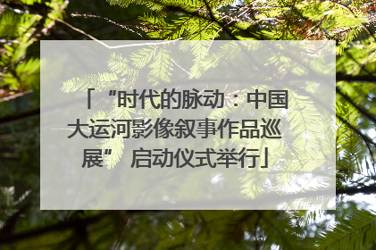 “时代的脉动：中国大运河影像叙事作品巡展” 启动仪式举行