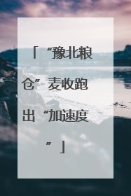 “豫北粮仓”麦收跑出“加速度”