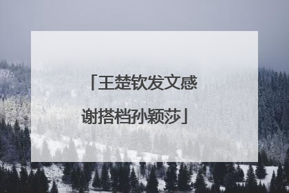 王楚钦发文感谢搭档孙颖莎