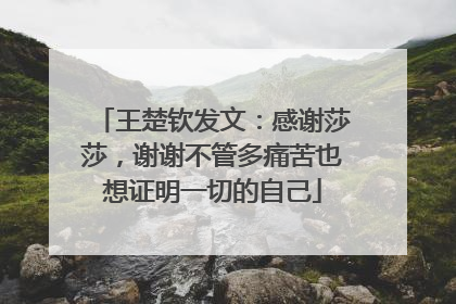 王楚钦发文：感谢莎莎，谢谢不管多痛苦也想证明一切的自己
