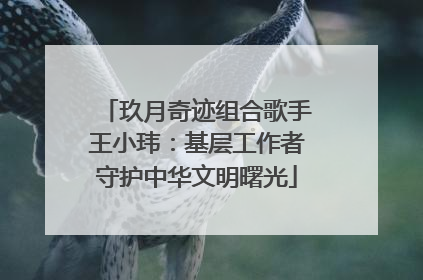 玖月奇迹组合歌手王小玮：基层工作者守护中华文明曙光