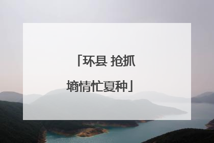 环县 抢抓墒情忙夏种