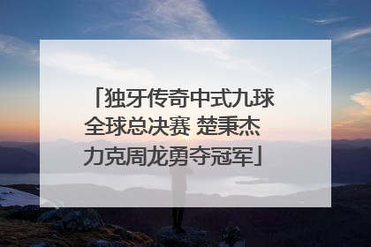 独牙传奇中式九球全球总决赛 楚秉杰力克周龙勇夺冠军