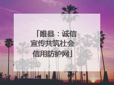 睢县：诚信宣传共筑社会信用防护网