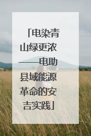 电染青山绿更浓——电助县域能源革命的安吉实践
