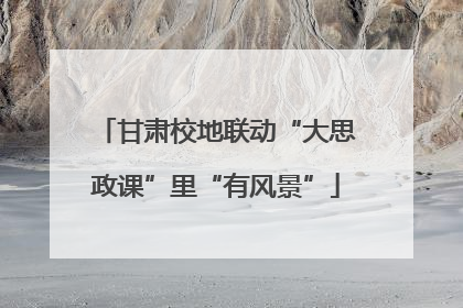 甘肃校地联动“大思政课”里“有风景”
