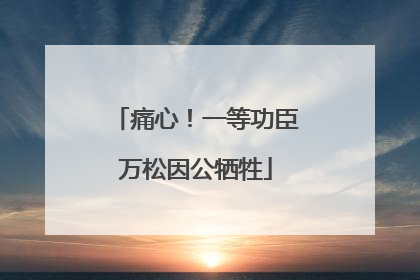 痛心！一等功臣万松因公牺牲