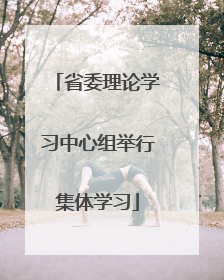 省委理论学习中心组举行集体学习