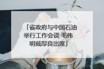 省政府与中国石油举行工作会谈 毛伟明戴厚良出席