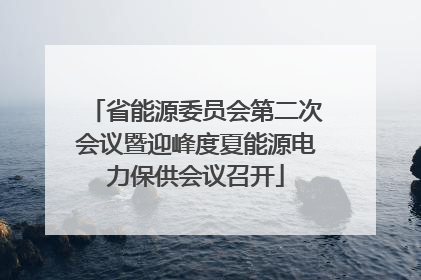 省能源委员会第二次会议暨迎峰度夏能源电力保供会议召开