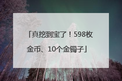 真挖到宝了！598枚金币、10个金镯子