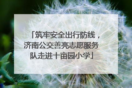筑牢安全出行防线，济南公交善亮志愿服务队走进十亩园小学