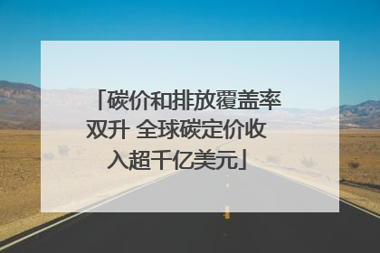 碳价和排放覆盖率双升 全球碳定价收入超千亿美元