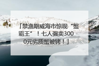 禁渔期威海市惊现“蟹霸王”！七人强卖3000元劣质蟹被铐！