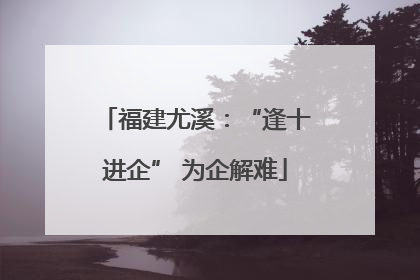 福建尤溪：“逢十进企” 为企解难