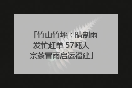 竹山竹坪：晴制雨发忙赶单 57吨大宗茶冒雨启运福建