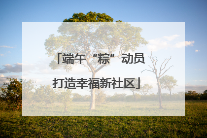 端午“粽”动员 打造幸福新社区