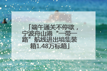 端午通关不停歇，宁波舟山港“一带一路”航线进出境集装箱1.48万标箱
