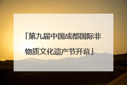 第九届中国成都国际非物质文化遗产节开幕