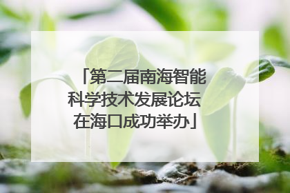 第二届南海智能科学技术发展论坛在海口成功举办
