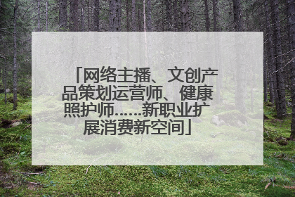 网络主播、文创产品策划运营师、健康照护师……新职业扩展消费新空间