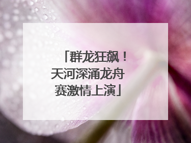 群龙狂飙！天河深涌龙舟赛激情上演