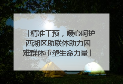 精准干预，暖心呵护 西湖区助联体助力困难群体重塑生命力量