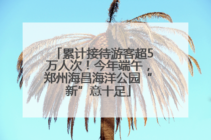 累计接待游客超5万人次！今年端午，郑州海昌海洋公园“新”意十足