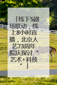 线下5剧场联动，线上8小时直播，北京人艺73周年院庆探讨“艺术+科技”