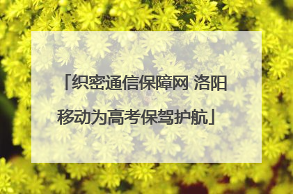 织密通信保障网 洛阳移动为高考保驾护航