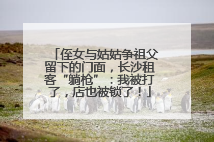侄女与姑姑争祖父留下的门面，长沙租客“躺枪”：我被打了，店也被锁了！