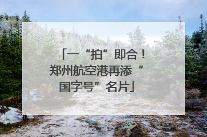 一“拍”即合！郑州航空港再添“国字号”名片