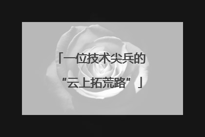 一位技术尖兵的“云上拓荒路”