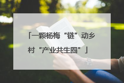 一颗杨梅“链”动乡村“产业共生圈”