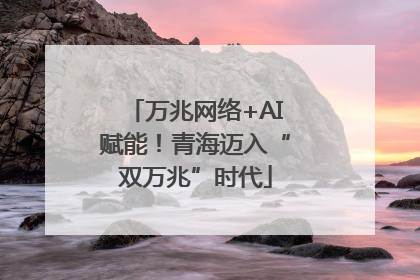 万兆网络+AI赋能！青海迈入“双万兆”时代