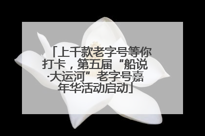 上千款老字号等你打卡，第五届“船说·大运河”老字号嘉年华活动启动