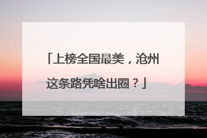 上榜全国最美，沧州这条路凭啥出圈？