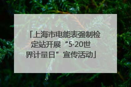 上海市电能表强制检定站开展“5·20世界计量日”宣传活动
