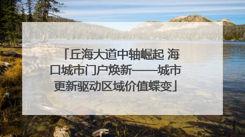 丘海大道中轴崛起 海口城市门户焕新——城市更新驱动区域价值蝶变
