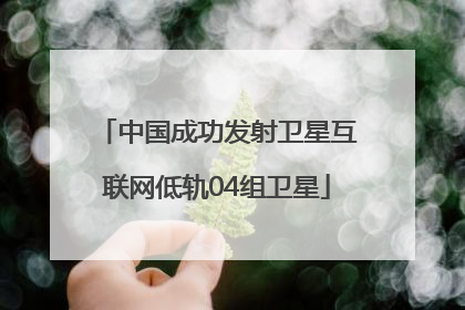 中国成功发射卫星互联网低轨04组卫星