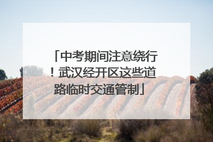 中考期间注意绕行！武汉经开区这些道路临时交通管制