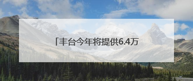 丰台今年将提供6.4万个实习见习和就业岗位